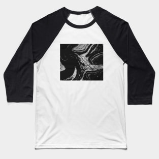 Silver and Black Marble Baseball T-Shirt